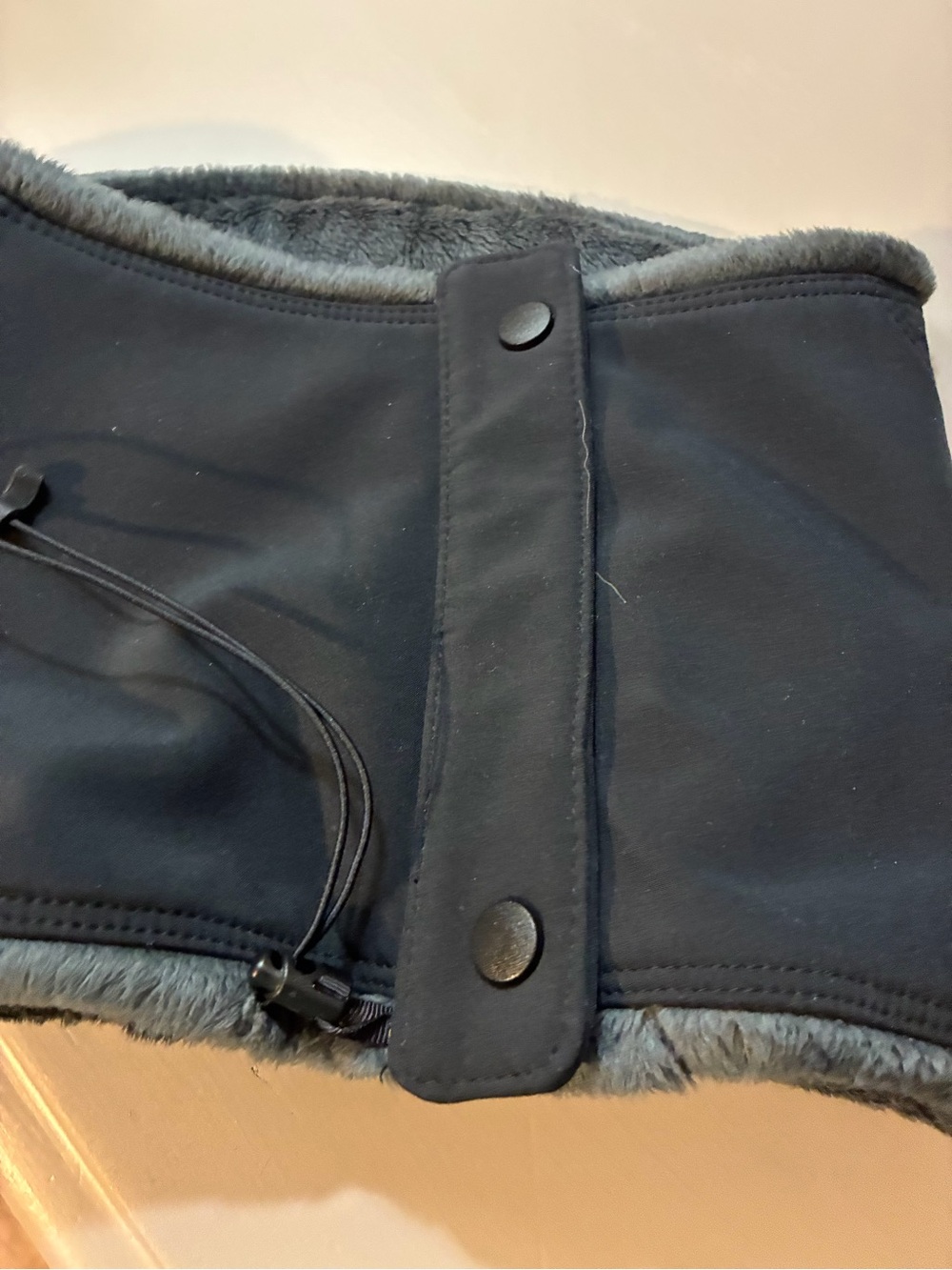 Men's Black Fleece-Lined face and neck warmer- Casual Warmth